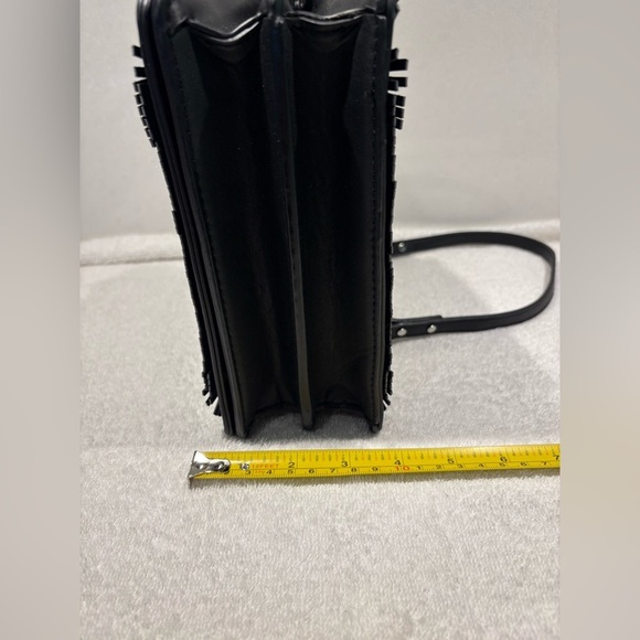 Zara Basic Black Studded Chain Goth Crossbody Bag - Picture 10 of 10